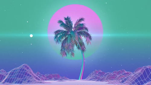 Futuristischer Retro-Hintergrund der 80er