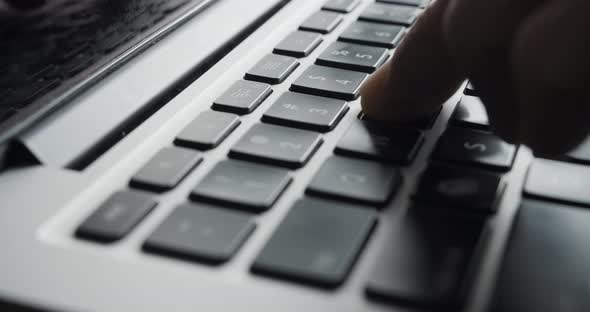 Laptop Keyboard Being Slid Into Position and Fingers Beginning to Type ...