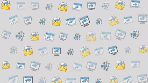 Animated Digital Marketing Icons Seamless Loop Background