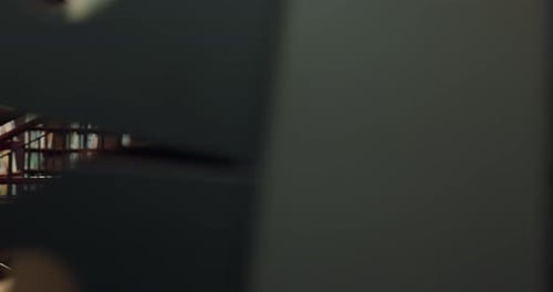 Girl, student and walk with books in library for research, knowledge and information