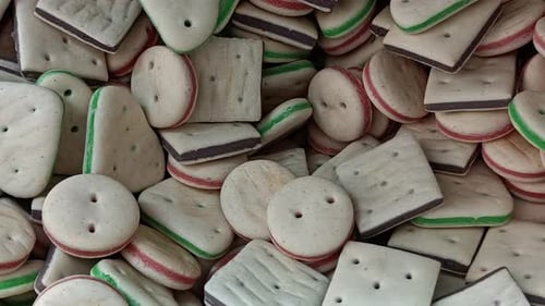 Overhead Shot of Assorted Colorful Cookies