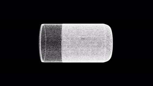 Rotating Abstract Cylinder Animation In Monochrome