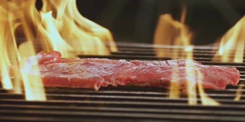 A piece of grilled beef steak