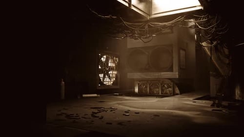 Dark Gritty Industrial Room with Rotating Ventilation Fans