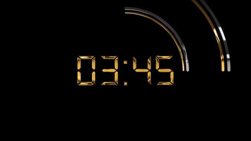 Goldener Luxus-Countdown 5 Minuten HD