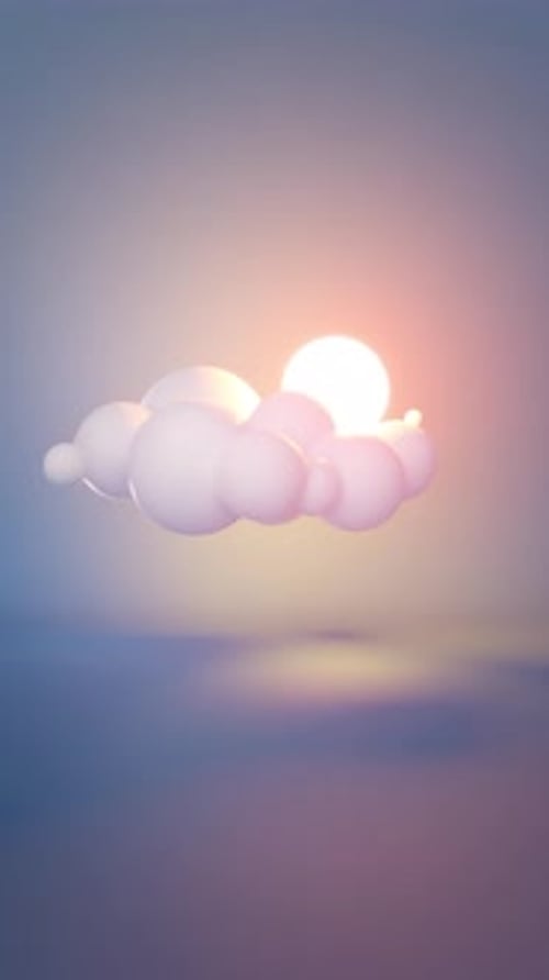 3D Sun with Cloud animation