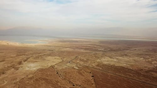 Dry desert landscape, Aerial view