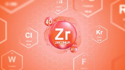 Cellule à éléments périodiques en zirconium