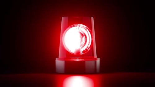 Pisca-pisca de alarme de emergência isolado em fundo preto