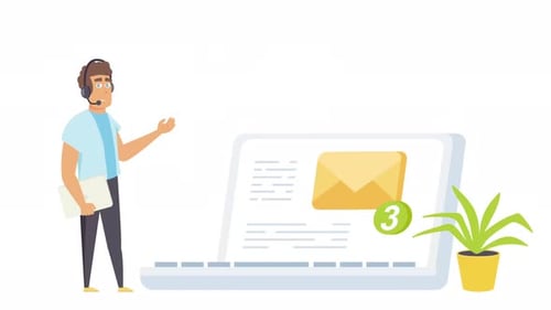 Envío de correo electrónico al servicio de soporte 2D Motion Graphics 4K