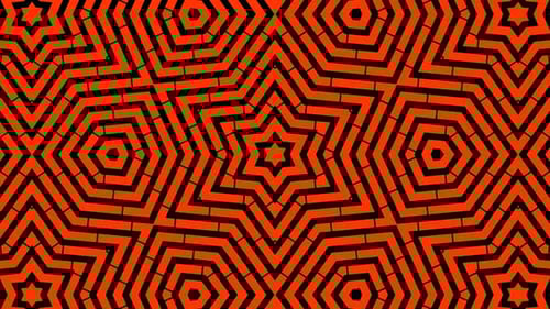 Pulsating Geometric Hexagon Star Pattern Loop