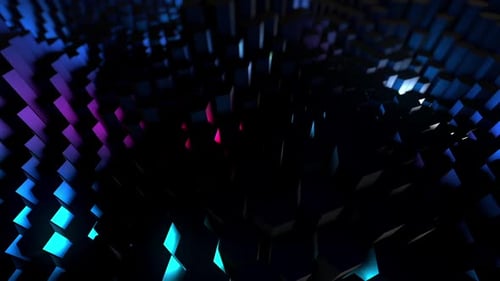 Neon Lights Hexagons