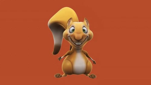 Fun 3D cartoon squirrel talking (with alpha channel included)