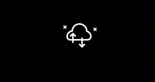 Minimalist Cloud Upload Download Animated Icon