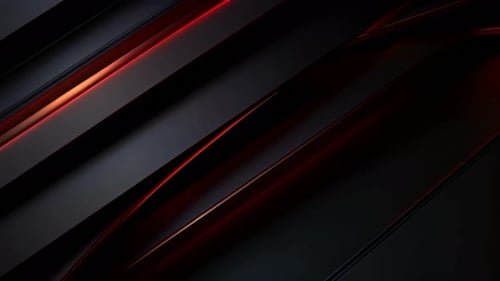 Abstract Dark Lines with Glowing Red Accents Motion Background