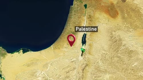 Palestine Country Zoom from Space