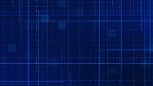 Animated Futuristic Circuit Board Digital Grid Background Loop