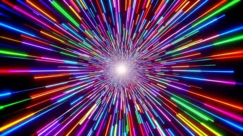 Retro-Neonlicht-Streifen-Hyperspace-Bewegungshintergrund