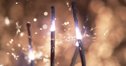 Burning Sparklers Festive Celebration Holiday Background