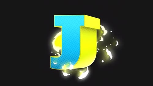 Bounce Scale 3D Letter J