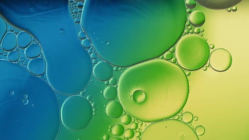 Abstract Colorful Food Oil Drops Bubbles And Spheres Flowing On Water A Surface 17