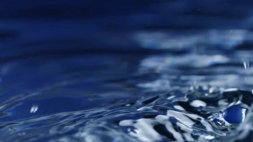 Water Droplets Rippling Across the Water's Surface