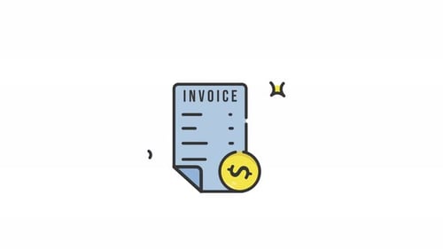invoice icon animation, receipt icon