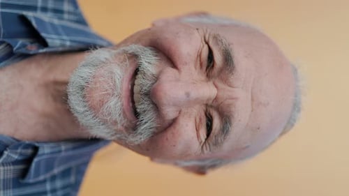 Senior Man Smiling Close-Up Portrait