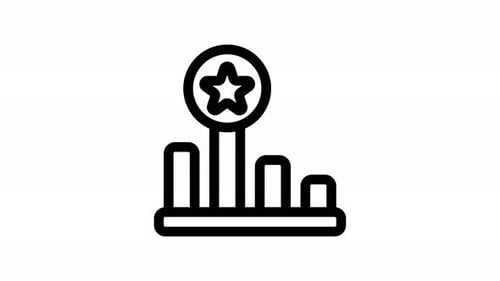stadistics line icon animation