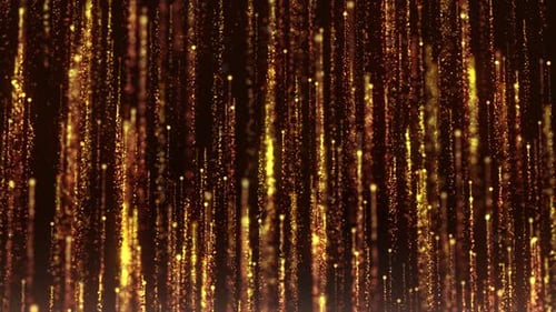 Elegant Golden Particle Rain Seamless Loop Background