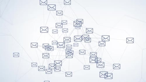 Email Icon Abstract Technology Network Background Loop