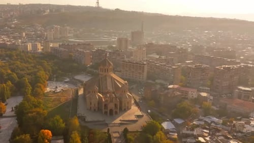 Aerial View Of Yerevan Cityscape, Capital Of Armenia