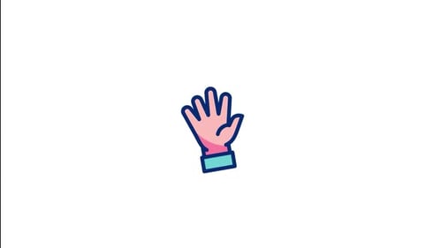 Animated Waving Hand Gesture