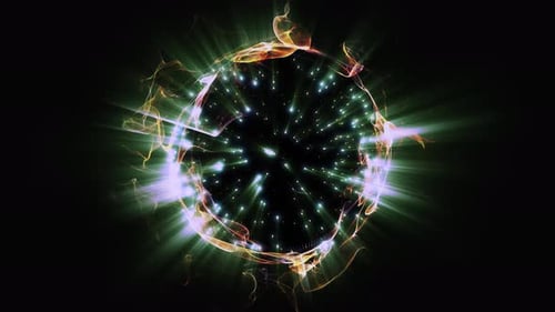 Abstract Glowing Energy Sphere Particle Animation