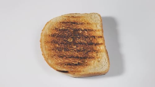 Single Slice of Golden Toasted Bread