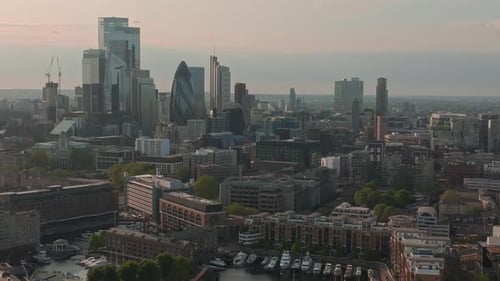 Panoramic Aerial View of the City of London Center