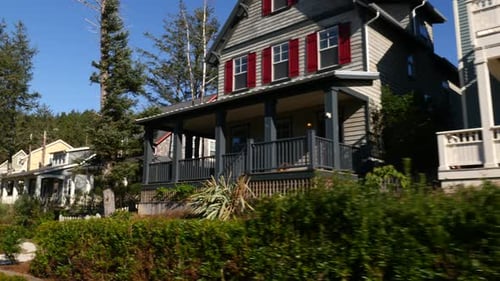 Driving by Homes in Coastal Community Beach