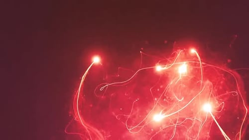 Dynamic Red Light Trails Abstract Background Animation