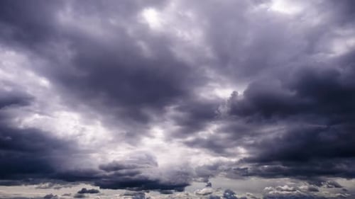 Dark Clouds Moving Across the Sky in Timelapse