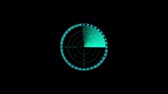 Radar Scanning loop. Radar screen animation. Signal transmitted sonar ...