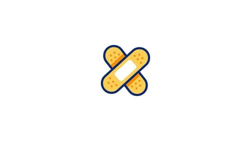 Animated Medical Bandage Cross Icon