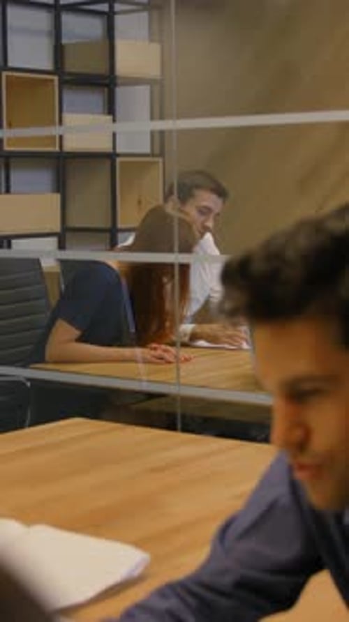 Business Meeting in a Modern Office Space