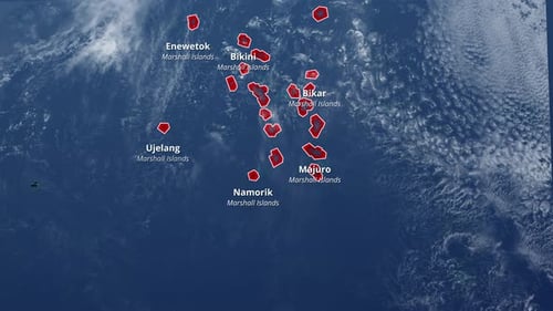 Animated Geographic Map Reveal of Islands and Names