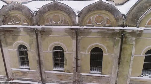 Old abandoned church on the edge of the forest