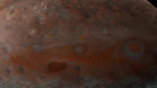 Rotating Gas Giant Planet in Deep Space Slow Cinematic Loop