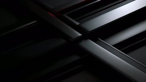 Sleek Geometric Black Background with Red Light Reveal