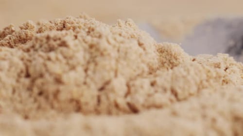 Ashwagandha Indian Ginseng Powder in White Bowl Isolated on White Background Superfood Close Up