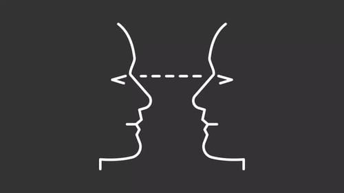 Animation de lignes blanches par contact visuel
