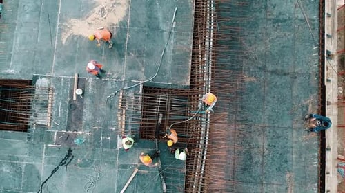 Workers in Bridge Construction