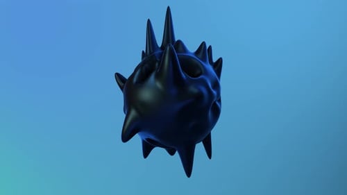 Seamless Looping Animation of Abstract Wavy Smooth Liquid Shape Organic Ball Deformation Process